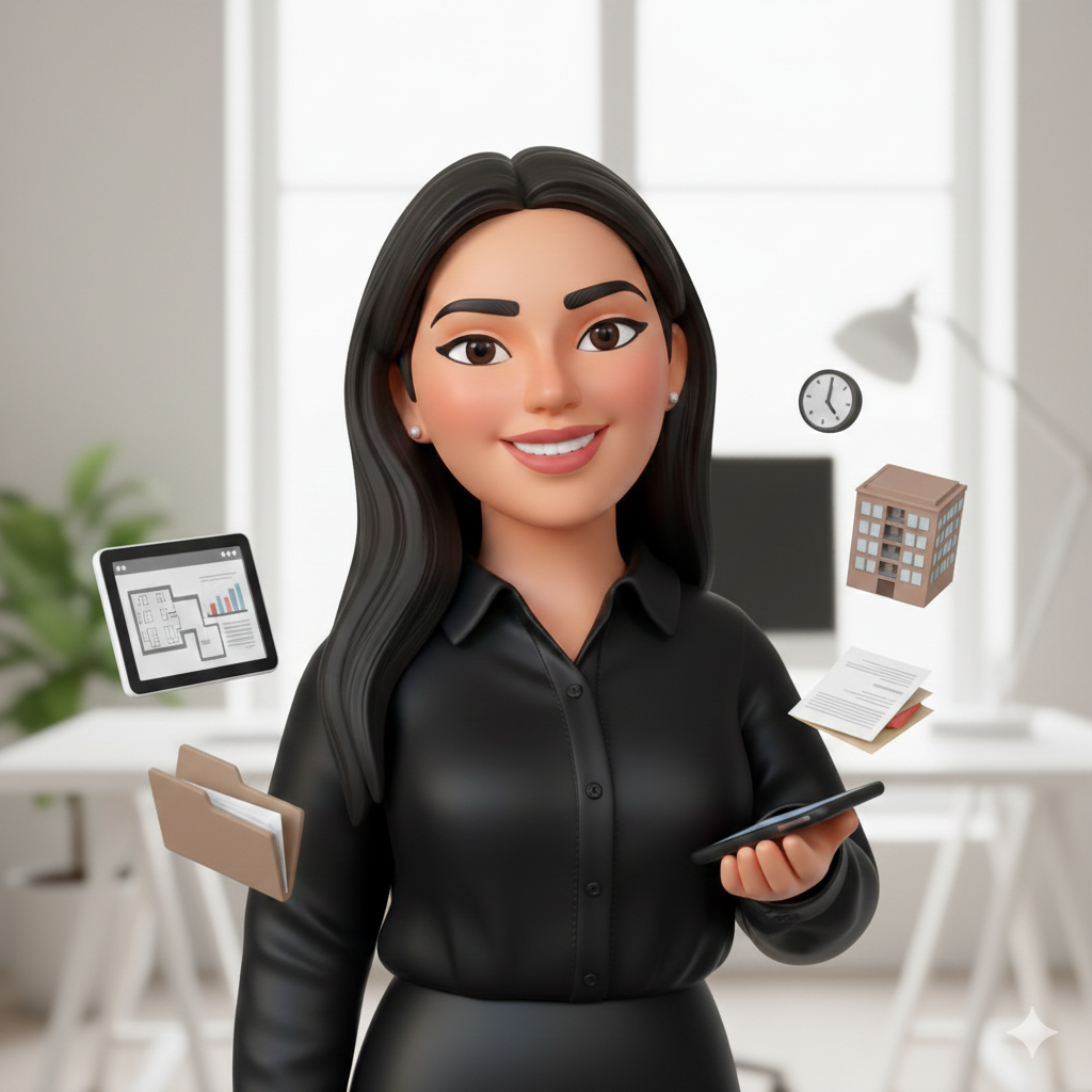 Illustration 3D de Aïcha Borges, fondatrice de Cohesia Group – Syndic de copropriété à Rueil-Malmaison